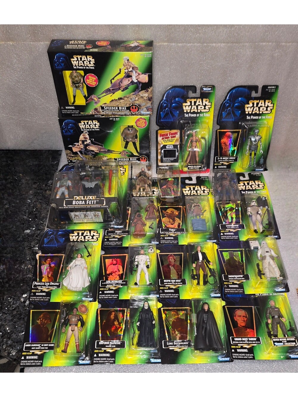 Lot - 19 Star Wars The Power Of The Force Vintage Action Figures - Kenner +RARE